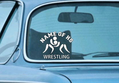 WRESTLING DECAL High School Wrestling Middle School Wrestling YOUR Team Name Wrestling Decal Window Decal Rtic/Yeti Mirror & Computer Decal