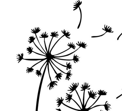 DANDELION BREATHE DECAL Flower Decal Dandelion Blowing Decal Window Decal Rtic/Yeti Cup Decal