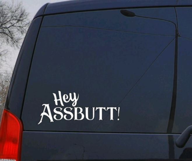 TV SHOW Supernatural "Hey Assbutt" Cass Quote Castiel quote Decal #SPNfamily Decal  Winchester Car decal Cup Decal