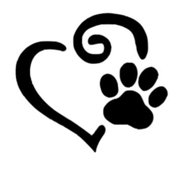 Pet decal PAW PRINT with Heart Decal Dog/Cat print heart decal Pet owner Decal Window Decal Rtic/Yeti Cup Decal