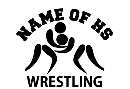 WRESTLING DECAL High School Wrestling Middle School Wrestling YOUR Team Name Wrestling Decal Window Decal Rtic/Yeti Mirror & Computer Decal