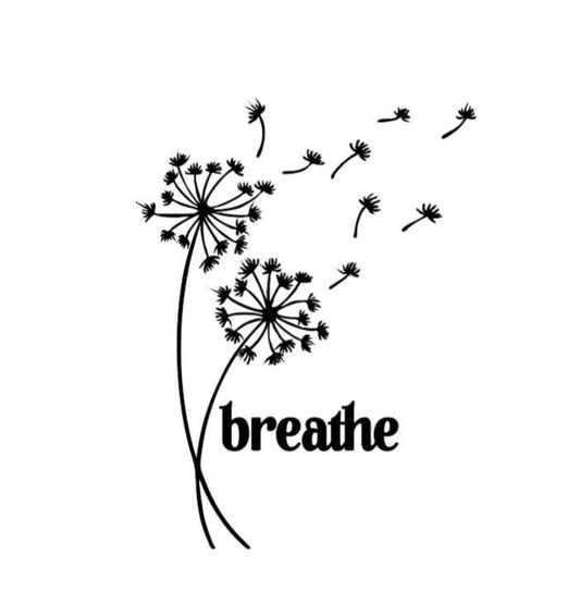 DANDELION BREATHE DECAL Flower Decal Dandelion Blowing Decal Window Decal Rtic/Yeti Cup Decal