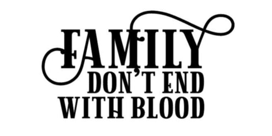 TV SHOW Supernatural Family Don't End with Blood Decal  SPN Fan Decal Dean Sam Winchester Car decal Window Decal Rtic/Yeti Cup Decal