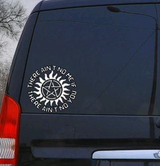 TV SHOW Supernatural There ain't no me if there ain't no you Anti-possession Decal SPN Decal Dean Winchester quote Car Cup Computer decal