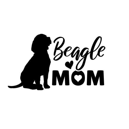Dog Decal Beagle MOM DECAL- Dog Decal- BEAGLE decal - Pet Decal for Windows, Cars, Rtic Yeti Cups Much more!!!