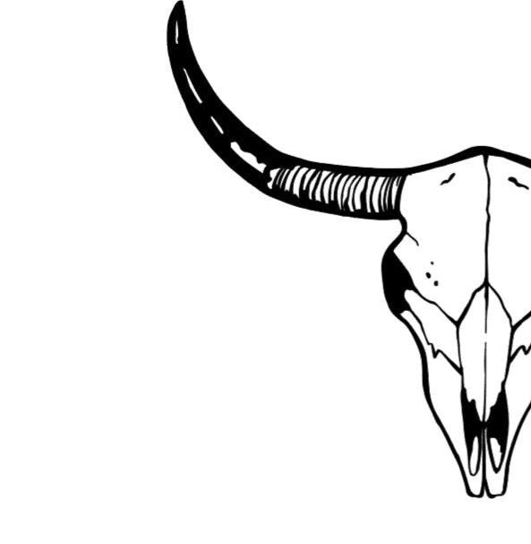 STEER Skull Decal | Western Decal | Western Skull Decal Window Decal | Computer  Decal