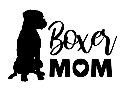 Dog Decal BOXER MOM or DAD (Your Choice) Dog Decal- Boxer decal - Pet Decal for Windows, Cars, Rtic Yeti Cups Much more!!!
