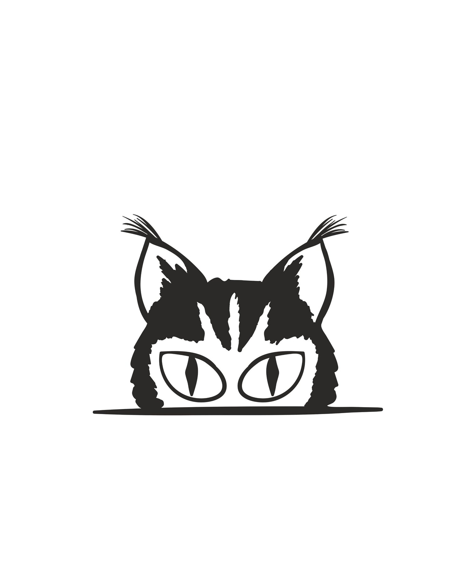 Cat Peeking Vinyl Decal | Car Window Decal | Funny Cat Decal | Cute Cat Stickers