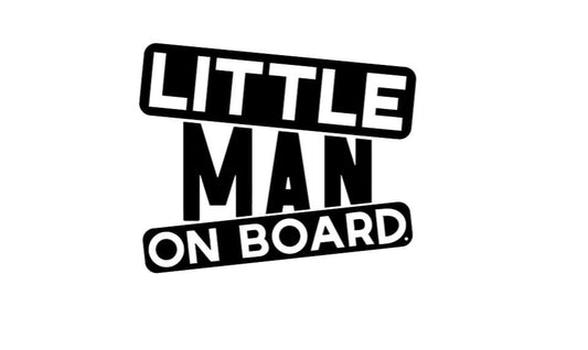 VINYL Car Decal | Little Man on Board Car Decal | Baby Boy Decal | KId warning Decal l | Window Decal | Baby Vinyl Sticker