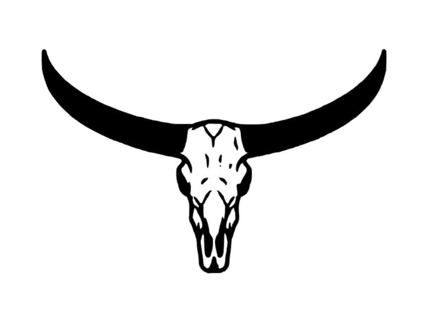 VINYL Car Decal | Steer Skull Decal | LONGHORN Skull Decal | Vinyl Car Window Decal