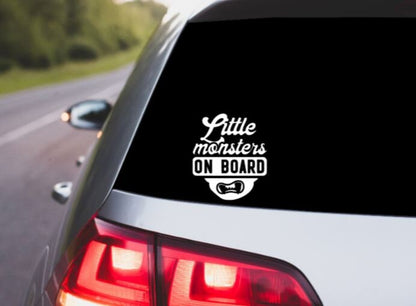 VINYL Car Decal | LITTLE MONSTERS on Board | Warning Car Decal | Baby/Kids on Board Warning Vinyl Car  Decal |  Window Decal | Vinyl Sticker