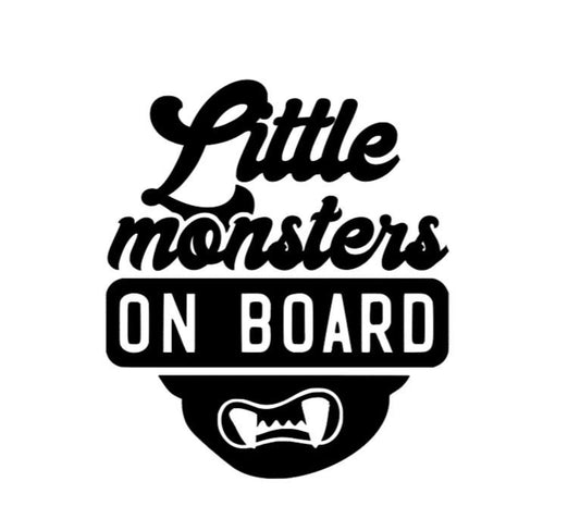 VINYL Car Decal | LITTLE MONSTERS on Board | Warning Car Decal | Baby/Kids on Board Warning Vinyl Car  Decal |  Window Decal | Vinyl Sticker