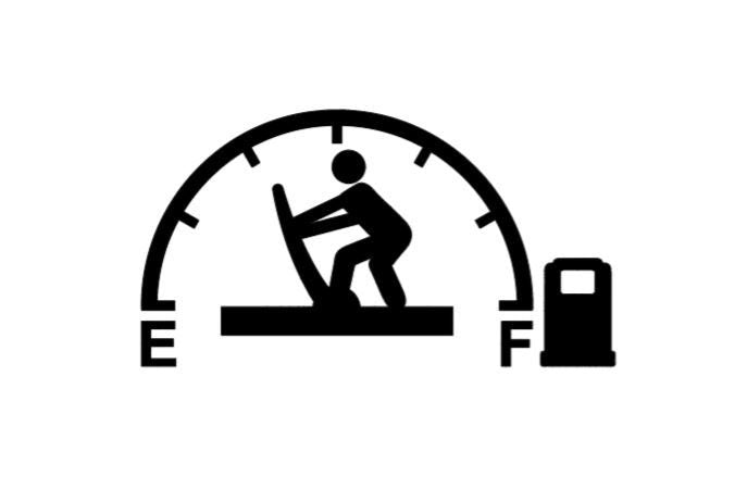 VINYL Decal | GAS Tank Decal | Empty Gas Tank Decal | Gas Gauge Decal | Vinyl Sticker | Fighting Gas Gauge Decal
