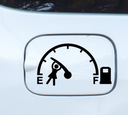 VINYL Decal | GAS Tank Decal | Empty Gas Tank Decal | Gas Gauge Decal | Vinyl Sticker | Fighting Gas Gauge Decal