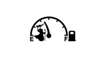 VINYL Decal | GAS Tank Decal | Empty Gas Tank Decal | Gas Gauge Decal | Vinyl Sticker | Fighting Gas Gauge Decal