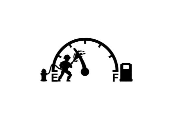 VINYL Decal | GAS Tank Decal | Empty Gas Tank Decal | Gas Gauge Decal | Vinyl Sticker | Fighting Gas Gauge Decal