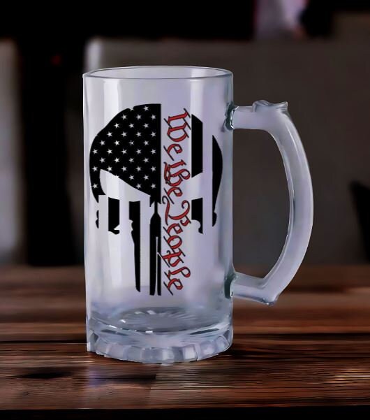 VINYL Car Decal | We the People Punisher Skull Car Decal | Punisher Skull Decal | Skull Vinyl Decal |Constitution We the People Skull Decal