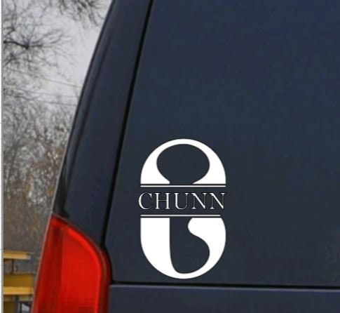 Monogram with Name Decal Family Name Decal Initial Decal Driving Decal Car Decal Window Decal Window Decal  Cup Decal |VINYL Car Decal