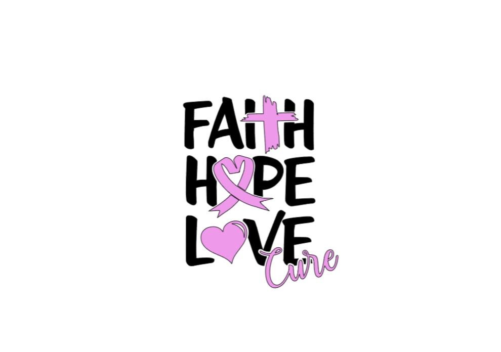 VINYL Decal | Faith Hope Love Cure Breast *Cancer Ribbon Decal | Cancer Awareness Decal | Cancer Window Decal | Vinyl Sticker | Cup/Computer