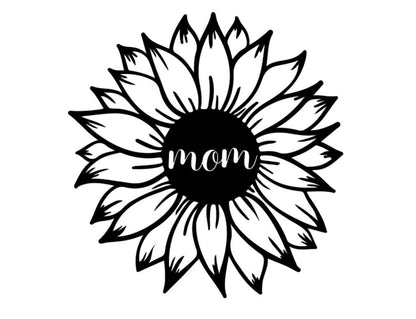 Vinyl Decal | MOM in Sunflower Decal | MOM Decal | Mother Gifts | Car Decal Window Decal | Cup Decal