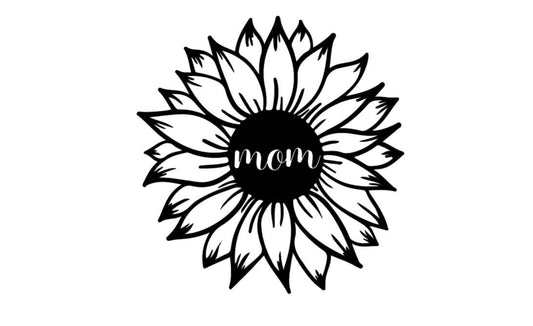 Vinyl Decal | MOM in Sunflower Decal | MOM Decal | Mother Gifts | Car Decal Window Decal | Cup Decal