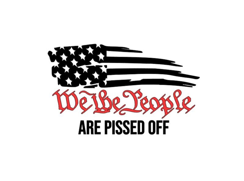 VINYL Car Decal | We The People Are Pissed Off American Flag Car Decal |American Flag Car Decal | We The People US Constitution Vinyl Decal
