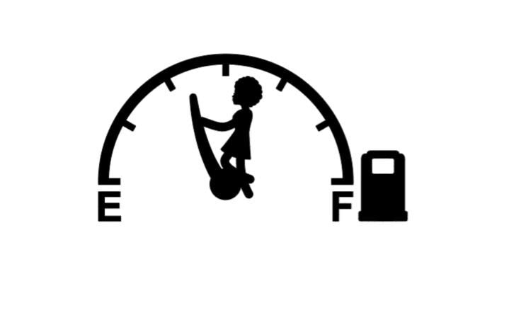 VINYL Decal | GAS Tank Decal | Empty Gas Tank Decal | Gas Gauge Decal | Vinyl Sticker | Fighting Gas Gauge Decal