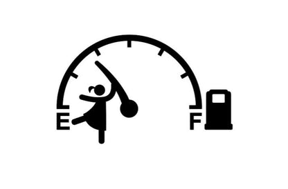 VINYL Decal | GAS Tank Decal | Empty Gas Tank Decal | Gas Gauge Decal | Vinyl Sticker | Fighting Gas Gauge Decal