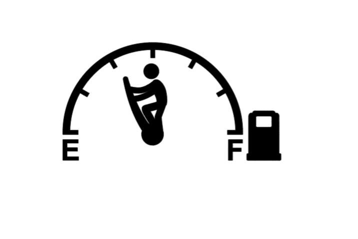 VINYL Decal | GAS Tank Decal | Empty Gas Tank Decal | Gas Gauge Decal | Vinyl Sticker | Fighting Gas Gauge Decal