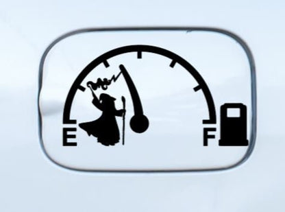 VINYL Decal | GAS Tank Decal | Empty Gas Tank Decal | Gas Gauge Decal | Vinyl Sticker | Fighting Gas Gauge Decal
