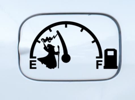 VINYL Decal | GAS Tank Decal | Empty Gas Tank Decal | Gas Gauge Decal | Vinyl Sticker | Fighting Gas Gauge Decal