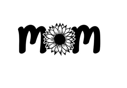 Vinyl Decal | MOM Sunflower Center Decal | MOM Decal | Mother Gifts | Car Decal Window Decal | Cup Decal