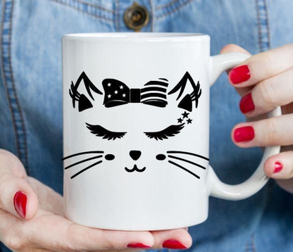 VINYL Car Decal | USA CAT Car Decal | America Cat Decal | Patriotic Kitten Vinyl Decal | American Kitty Decal | Patriotic Kitty Decal