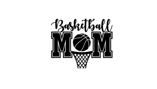Basketball Mom Decal | Vinyl Basketball Mom Sticker | Solid Ball Design | Choose Your Style: Outline, Solid Color, or Orange | Perfect Mother’s Day Gift | Car & Window Decal