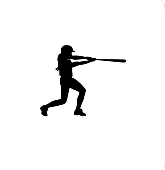 Female Softball/Baseball Player VINYL Car Decal | High School Sport Decal | Softball Female Player Decal | Computer Decal | Vinyl Car Decal | Window Decal