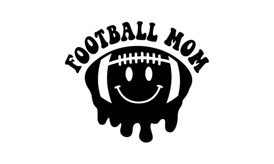 FOOTBALL MOM Decal | High School Football Mom Vinyl Decal | Football (melting) MOM Decal | Mother Gifts | Car Decal Window Decal | Cup Decal