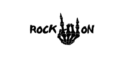 SKELETON HAND Rock On Hand Gesture DECAL Skeleton Hand Vinyl Car Decal Halloween Decal Computer Vinyl Decal