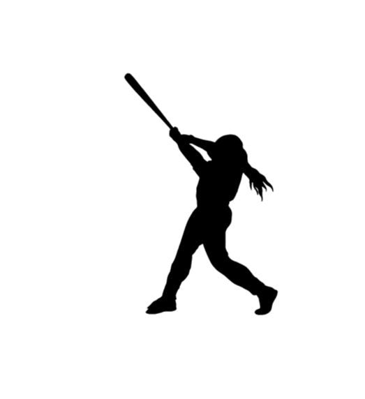 Softball Player VINYL Car Decal | High School Sport Decal | Softball Female Player Decal | Computer Decal | Vinyl Car Decal | Window Decal