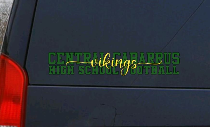 SCHOOL SPIRIT Vinyl Decal |High School Name/Mascot Name/Sport Decal | High School Football VINYL Car Decal | Team Sport Decal | Team Spirit
