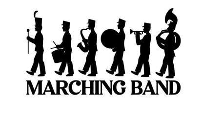 VINYL Decal | MARCHING BAND Vinyl Sticker | Marching Band Mom/Dad Decal | High School Marching Band Window Decal Computer Decal