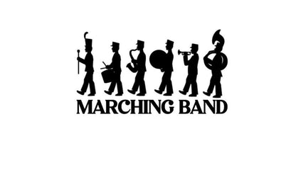 VINYL Decal | MARCHING BAND Vinyl Sticker | Marching Band Mom/Dad Decal | High School Marching Band Window Decal Computer Decal