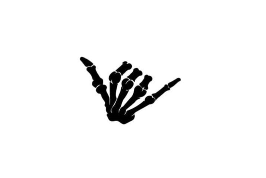 SKELETON HAND Hang Loose Gesture DECAL Skeleton Hand Gesture Vinyl Car Decal Halloween Decal Computer Vinyl Decal