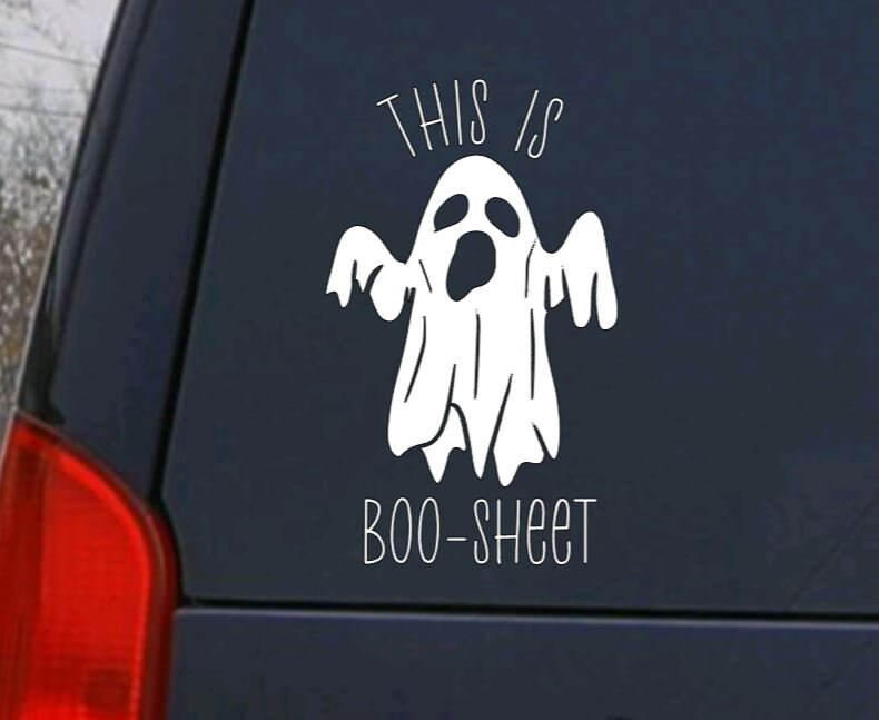 GHOST THIS Is Boo Sheet DECAL Ghost Vinyl Car Decal Halloween Decal Computer Vinyl Decal