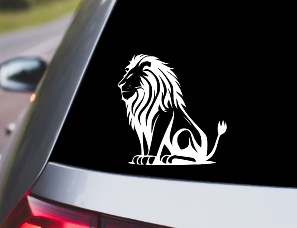LION BODY PROFILE Decal | King of the Jungle Lion Decal | Animal Decal | Lion Full Body Vinyl Sticker | Vinyl Decal | Window Decal