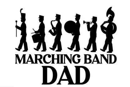 VINYL Decal | MARCHING BAND Vinyl Sticker | Marching Band Mom/Dad Decal | High School Marching Band Window Decal Computer Decal