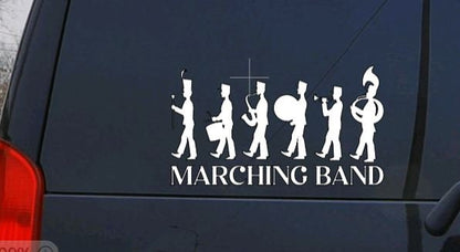 VINYL Decal | MARCHING BAND Vinyl Sticker | Marching Band Mom/Dad Decal | High School Marching Band Window Decal Computer Decal