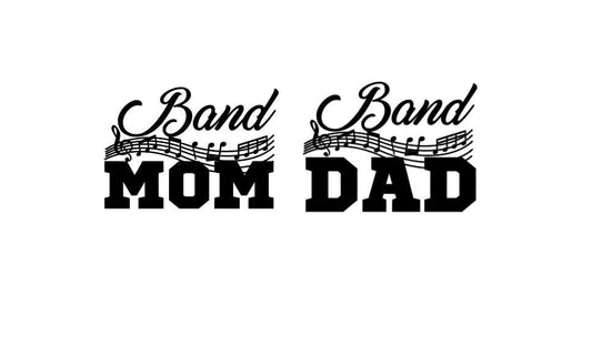 MARCHING BAND Vinyl Decal Sticker | Marching Band Mom or Dad Decal | High School Marching Band Window Computer Decal