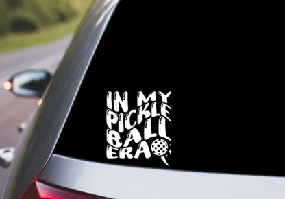 VINYL Decal | In My PICKEBALL ERA | Dinking Pickleball | Love Pickleball Car Window Decal | Cup Computer Decal