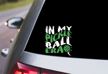VINYL Decal | In My PICKEBALL ERA | Dinking Pickleball | Love Pickleball Car Window Decal | Cup Computer Decal
