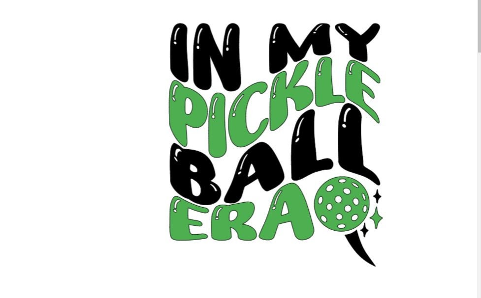 VINYL Decal | In My PICKEBALL ERA | Dinking Pickleball | Love Pickleball Car Window Decal | Cup Computer Decal